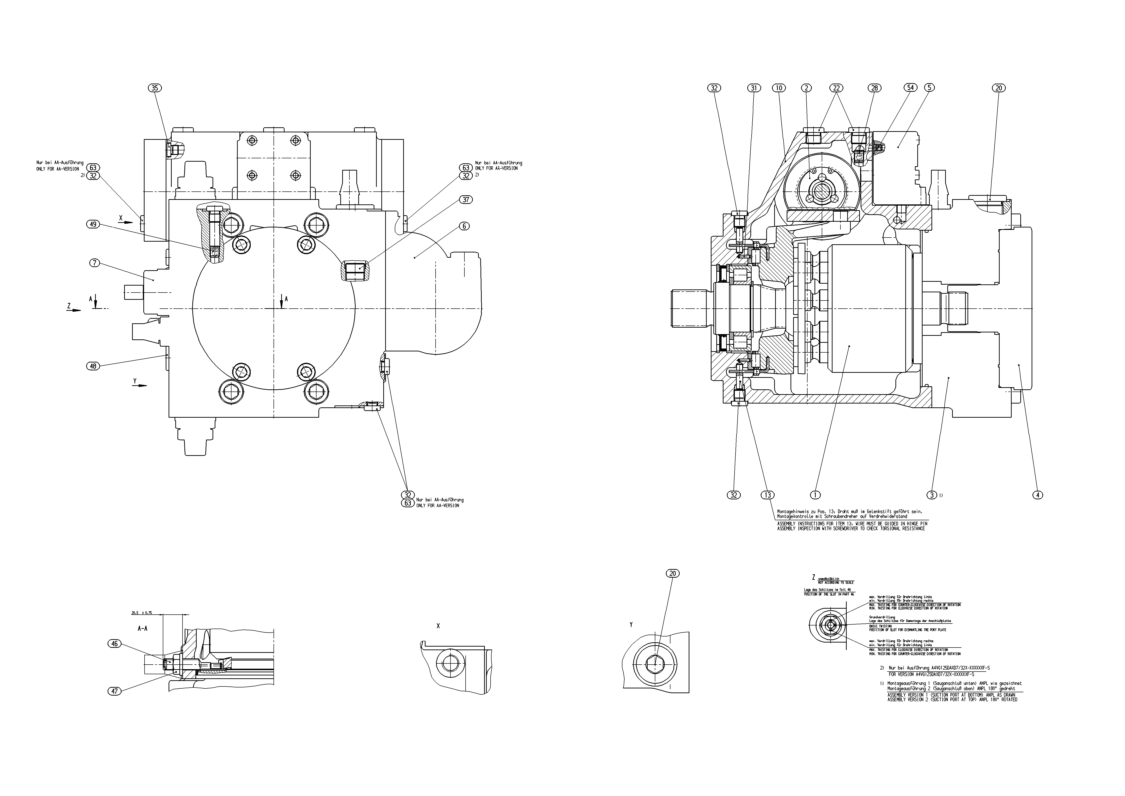 A4VG125DA1DT7/32R-NZF02F021FP-S — Rysunek