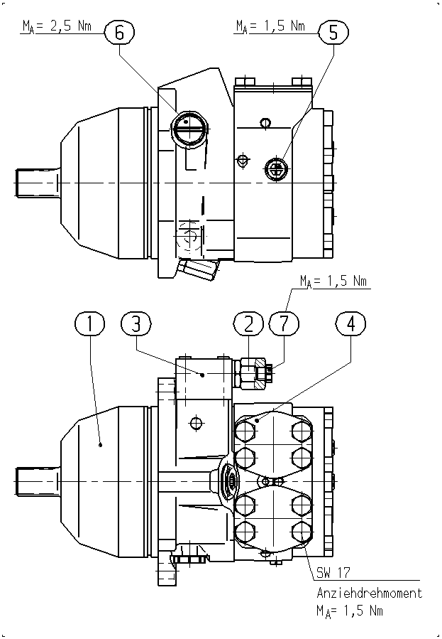 A A10V E 45 HZ /52W1-VRF68B020 — Rysunek