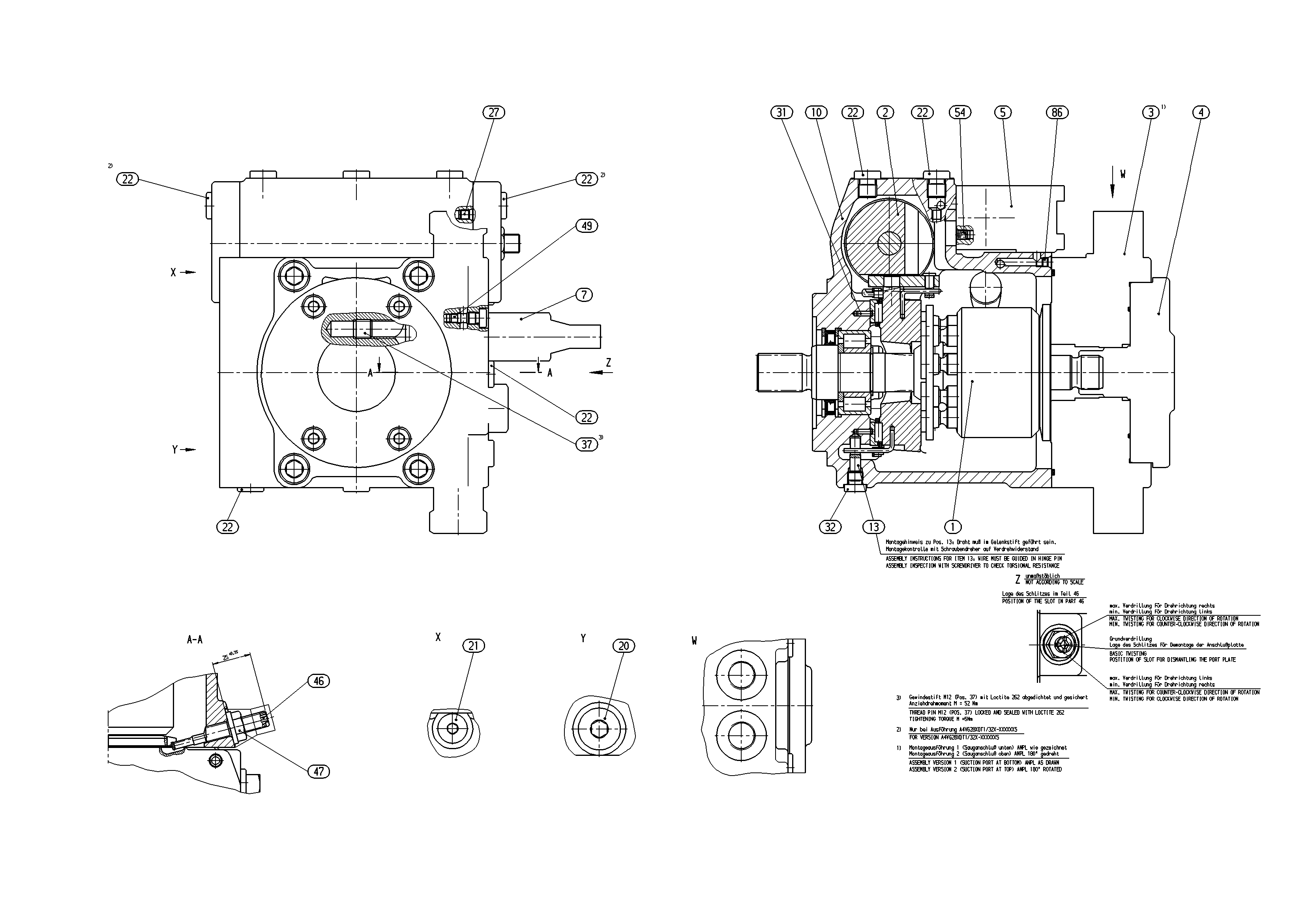 A4VG28DA1DT2/32R-NSC10F015D — Rysunek