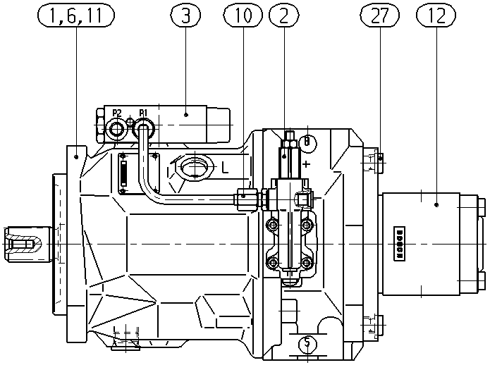 A A10V O 71 DFSR/31R-VSC42L30 -S2549 — Rysunek