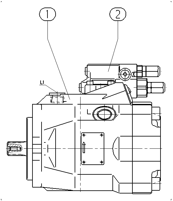 A A10V O 60 DFR1/52L-PQC61N00 — Rysunek