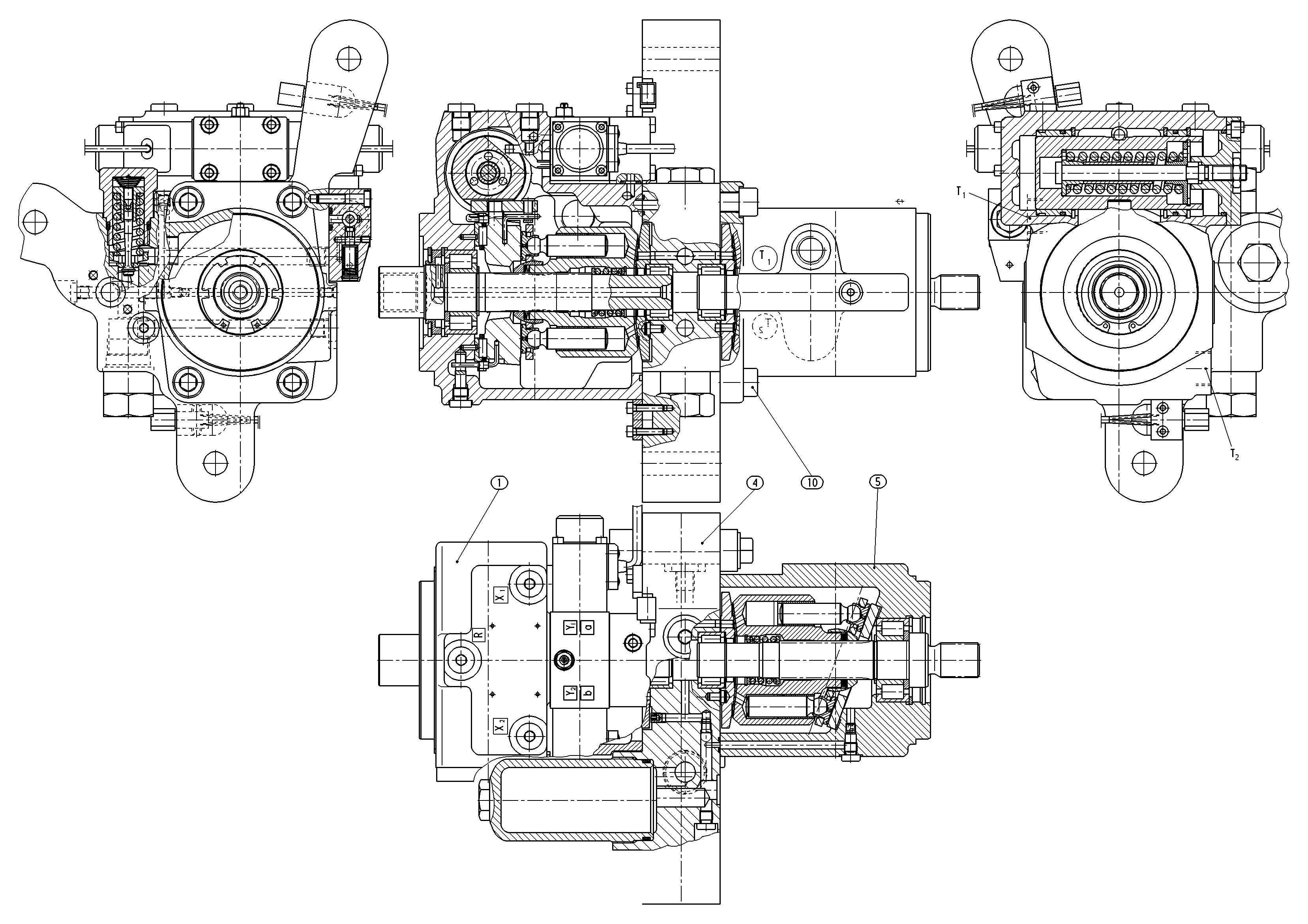 A4VG28EP1/X+A4FM28/X-ECCOM1,5 — Rysunek