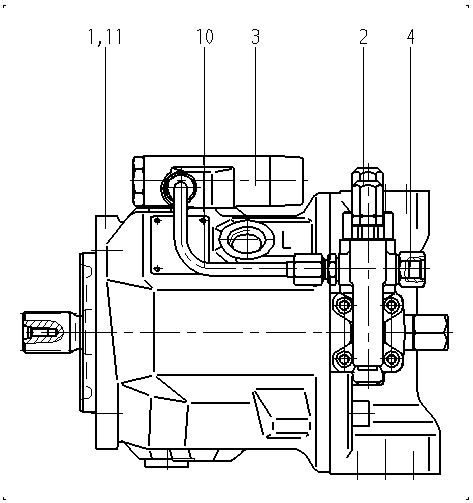 A A10V O 45 DFLR/31R-PSC62N00 -SO 97 — Rysunek