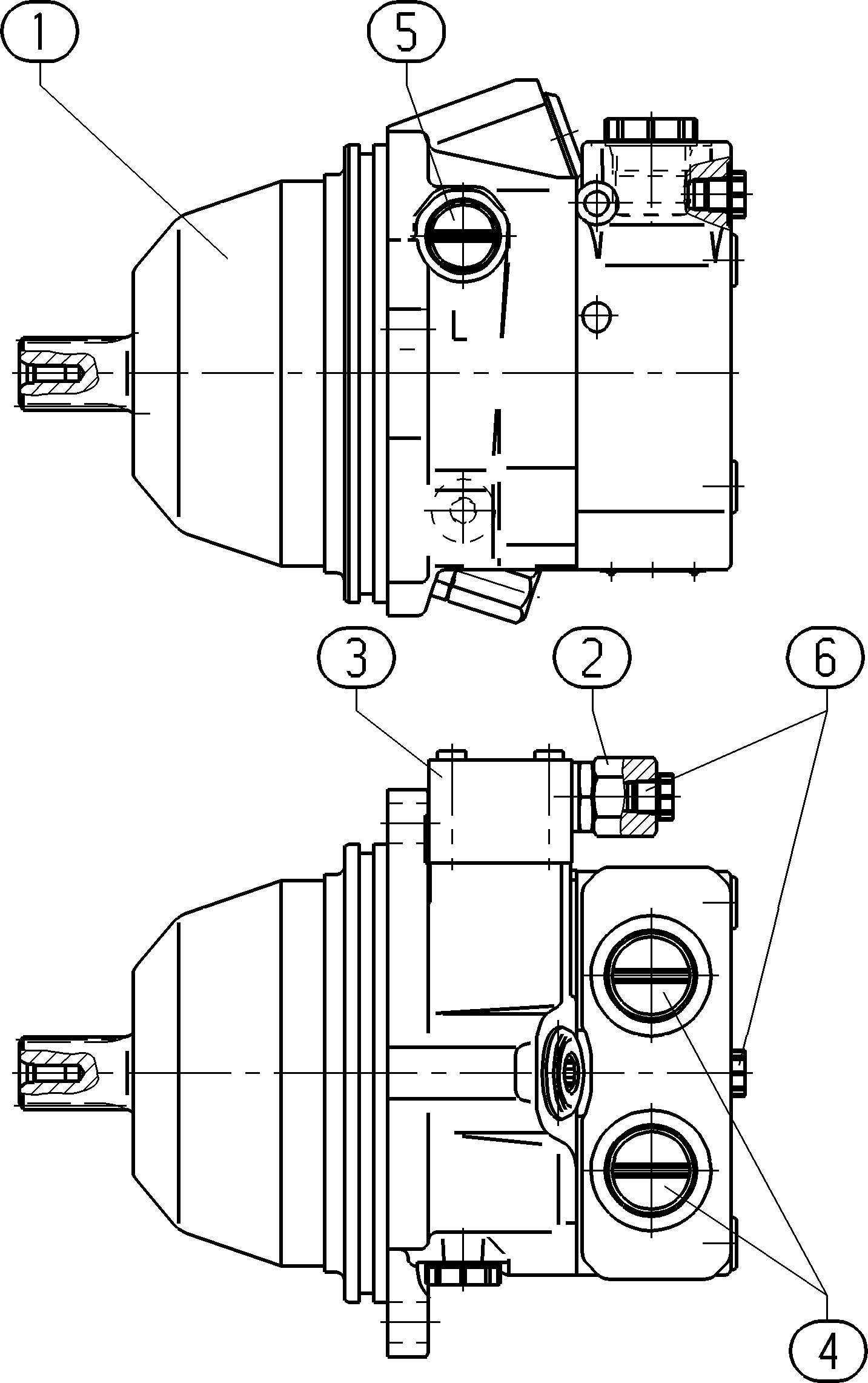 A A10V E 45 HZ /52W1-VRF66N000 -S1206 — Rysunek
