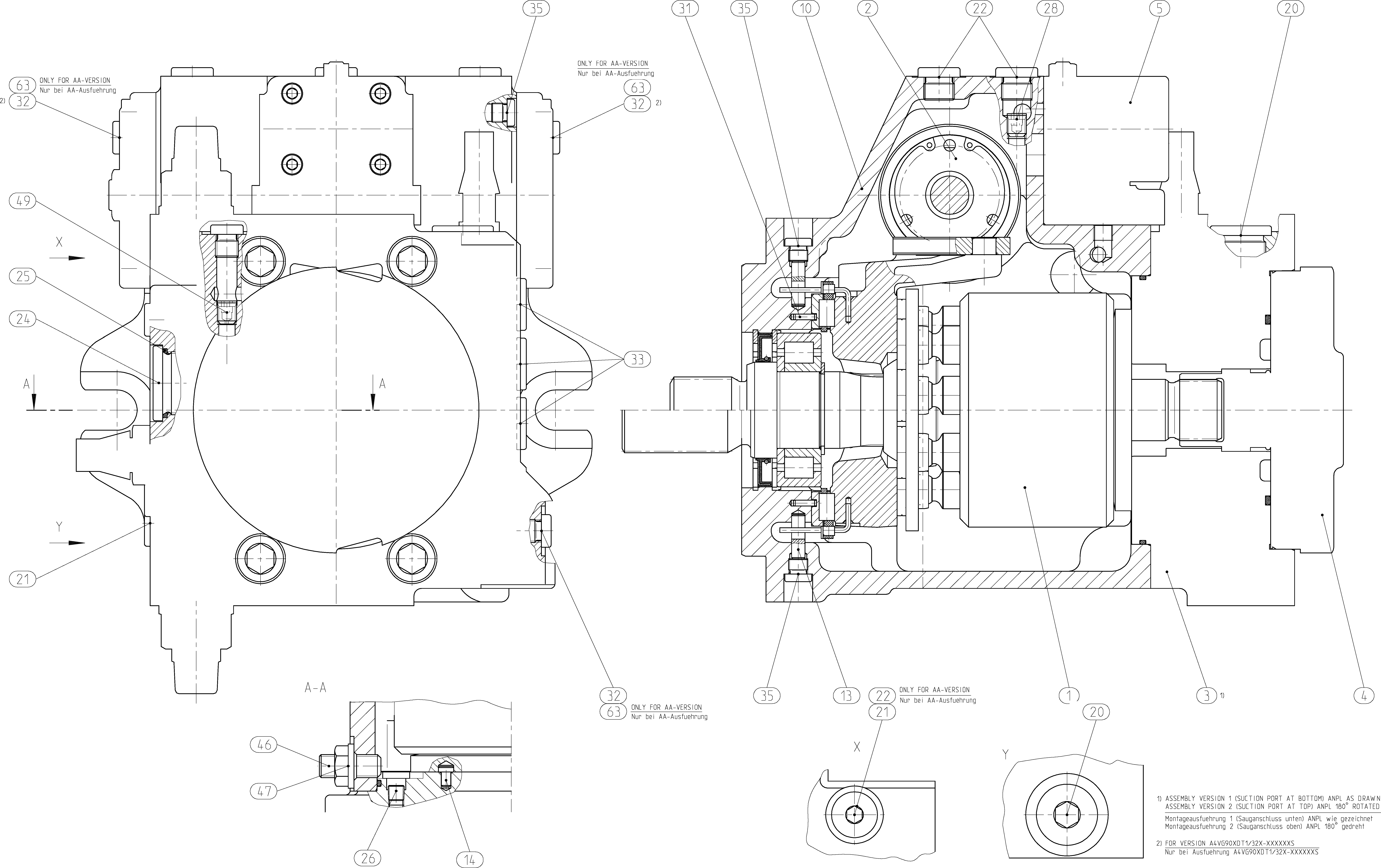 A4VG90EP4DT1/32L-NSF02F001SX-S — Rysunek