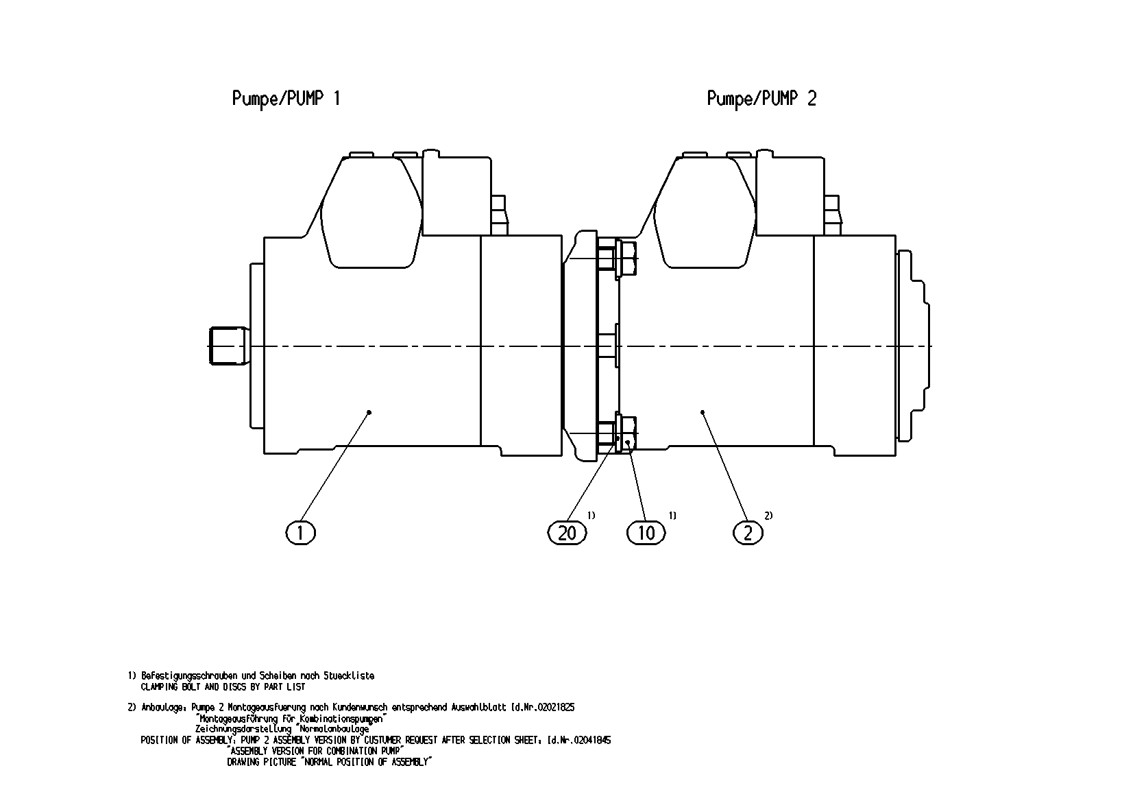 AA4VG125HD1/32+AA4VG125HD1/32 — Rysunek