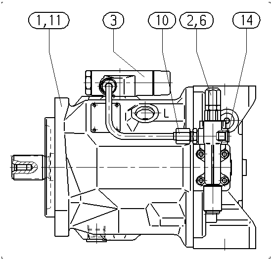 A A10V O 71 DFLR/31R-VSC12N00 -S2039 — Rysunek