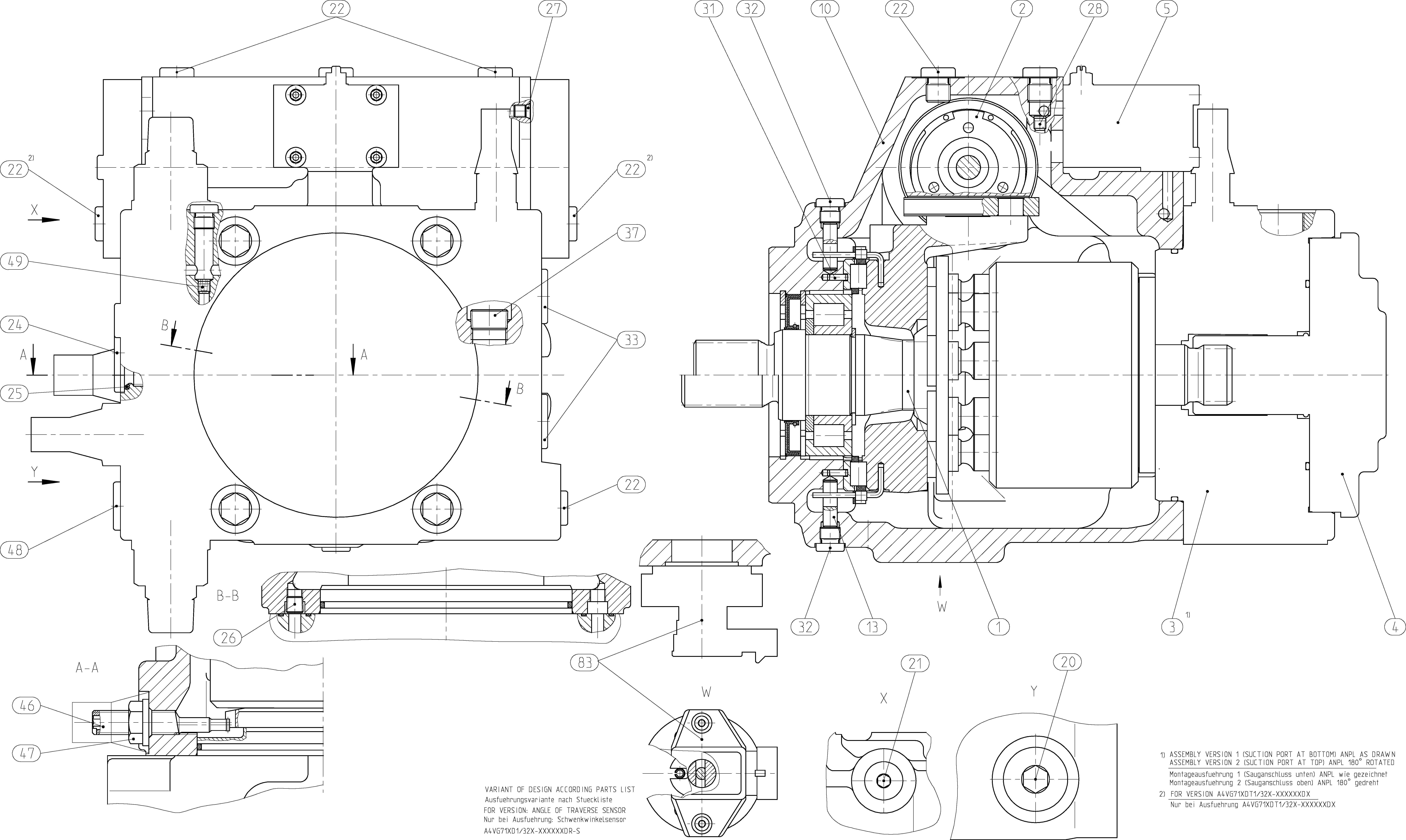 A4VG71EP4D1/32L-NZF02F021DP-S — Rysunek