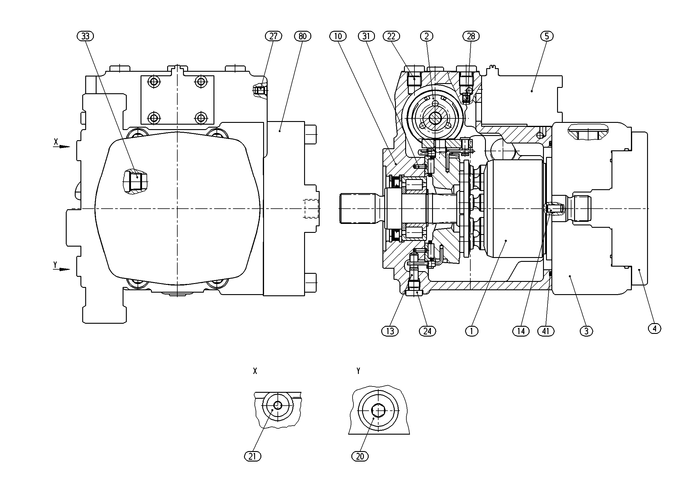 A10VG28EP21/10R-NSC10F01XDH-S — Rysunek