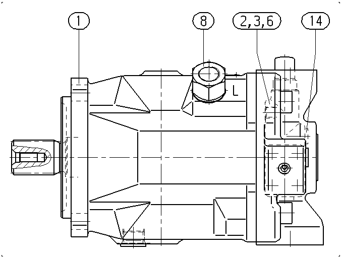 A A10V O140 DFR1/31L-PSD12N00 — Rysunek