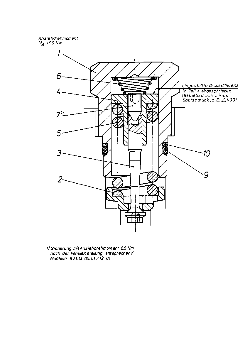 HYDRAULICZNY ZAWÓR UPUSTOWY — Rysunek