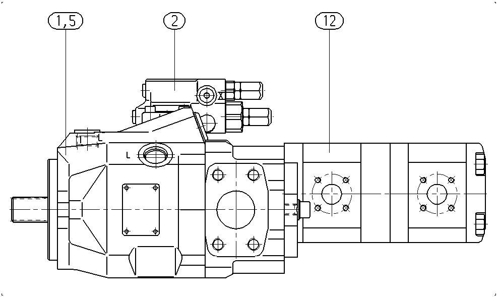 A A10V O 45 DFR1/52R-PRC12H00 -SO779 — Rysunek