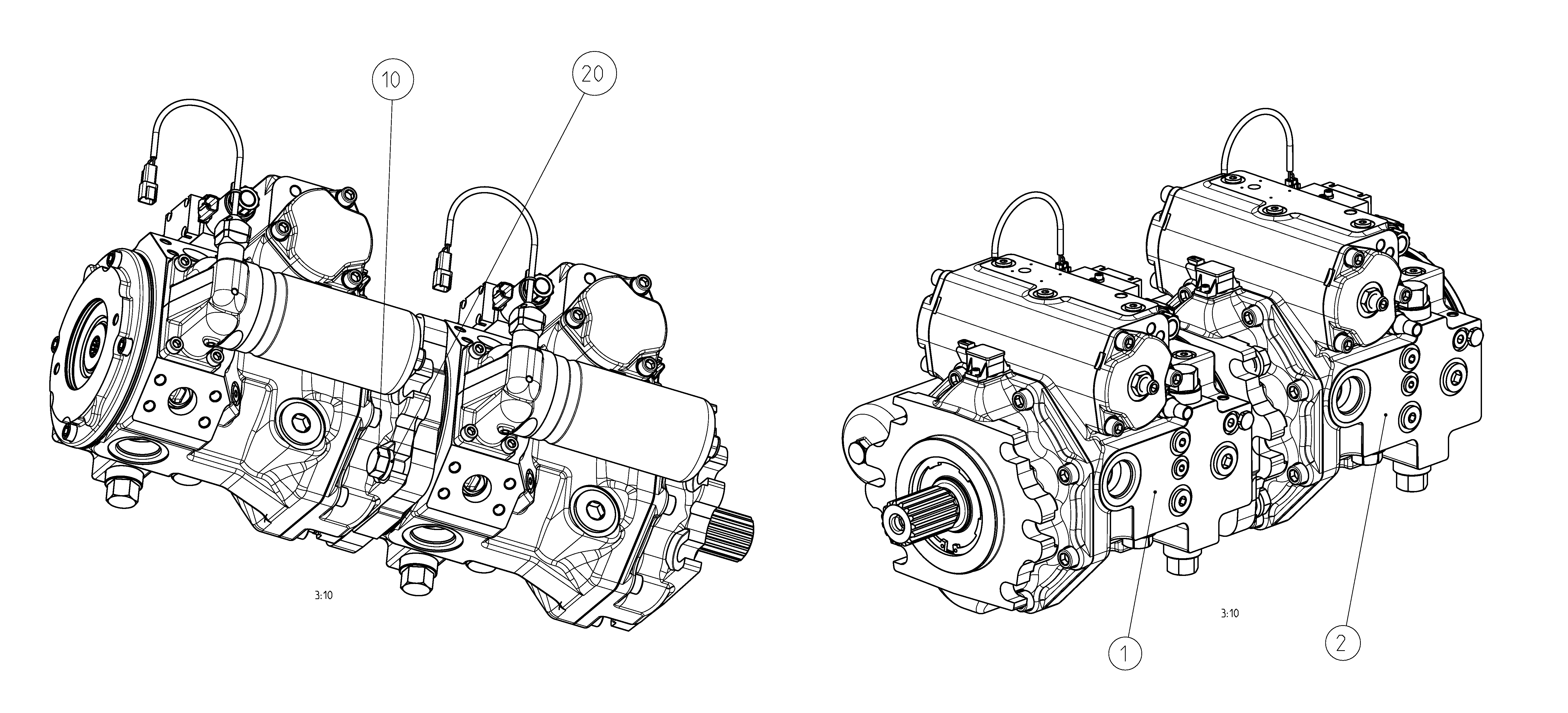 A4VG145EP1/40AR+A4VG145EP1/40AR — Rysunek