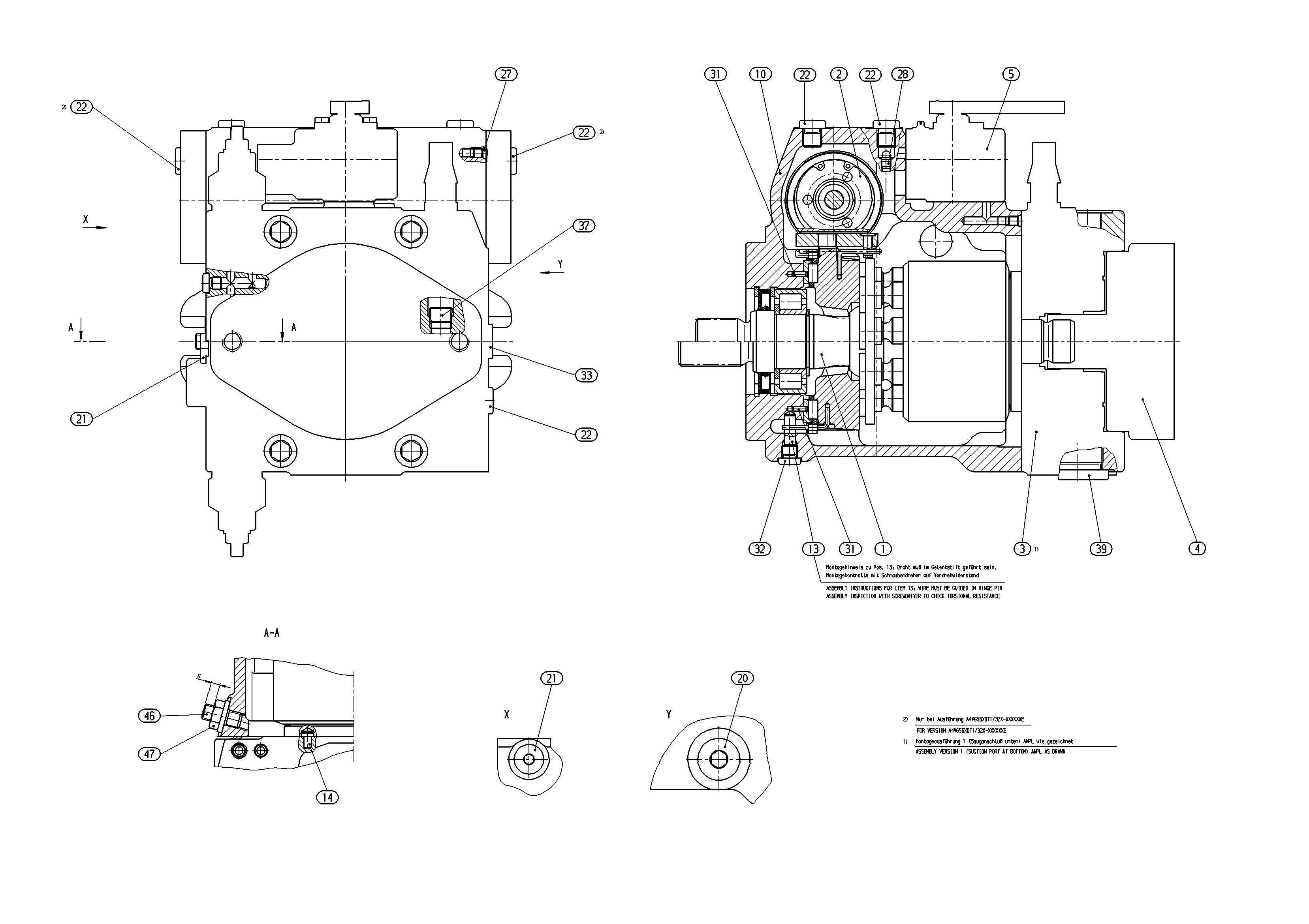 AA4VG56HWD1/32R-NSCXXK045E-S — Rysunek