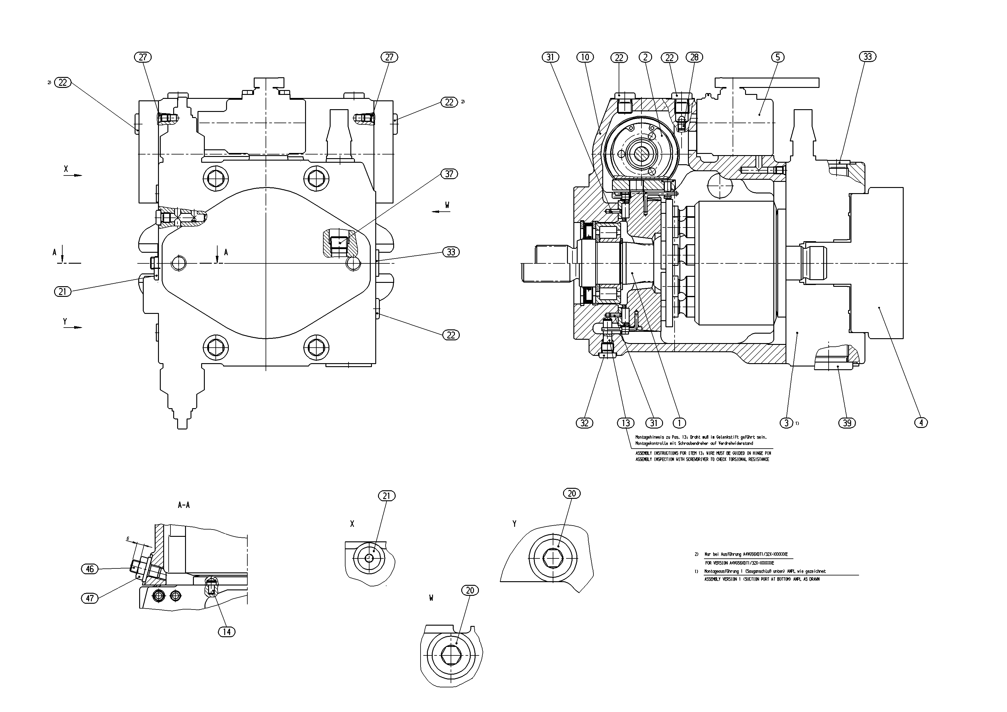 AA4VG56HWD1/32R-NSCX2K075E-S — Rysunek