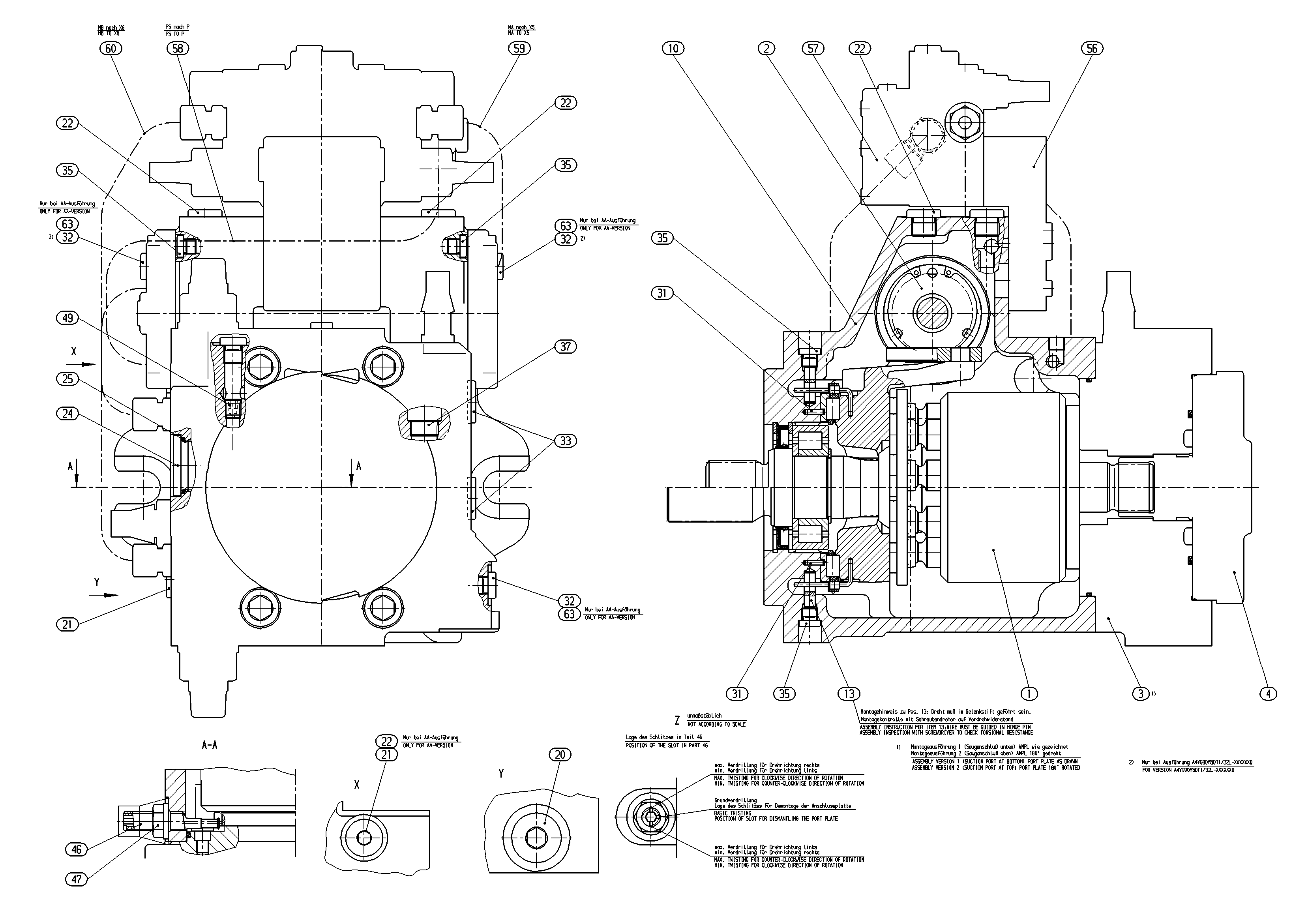 A4VG90MSD1/32L-NZX02F021D-S — Rysunek