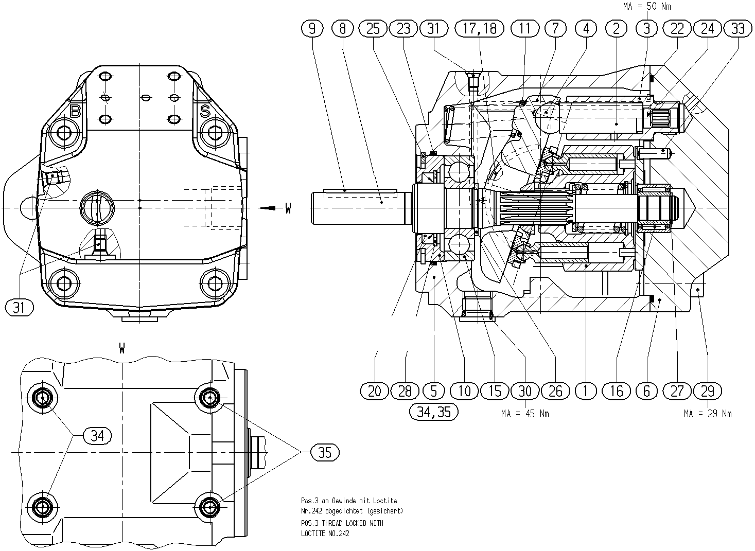 GA10VSO10OV/52L-VPX46N00 — Rysunek