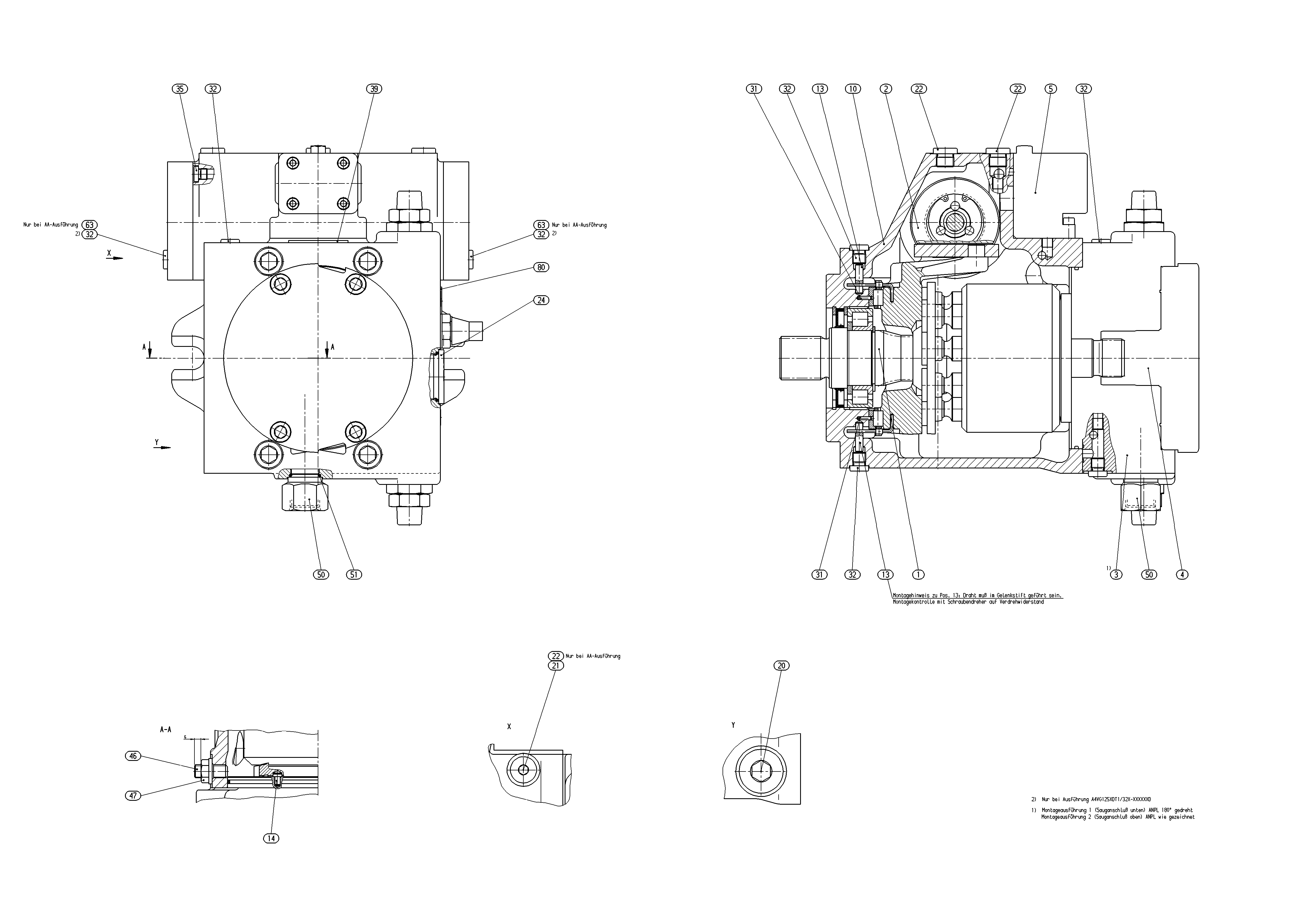 AA4VG125HDX/32L-NSFXXFXX1D-S'M1' — Rysunek