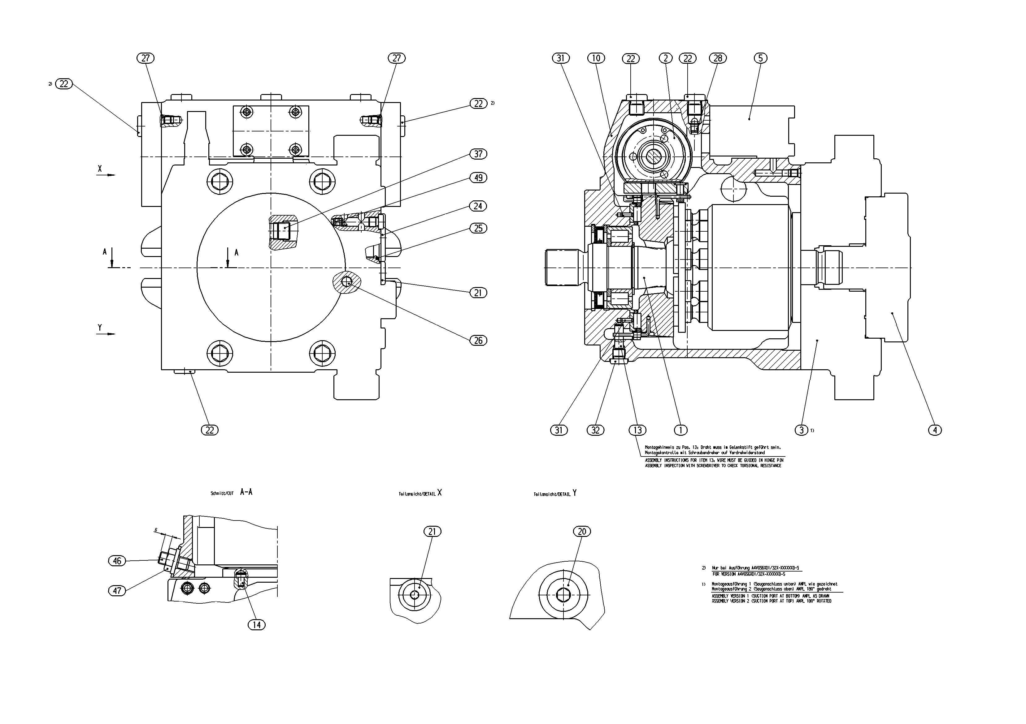 AA4VG56EP3D1/32R-NSCXXFXX5DC-S — Rysunek