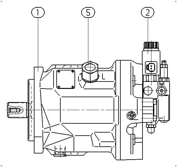 A A10V O 45ED 71/31L-VUC11N00P — Rysunek