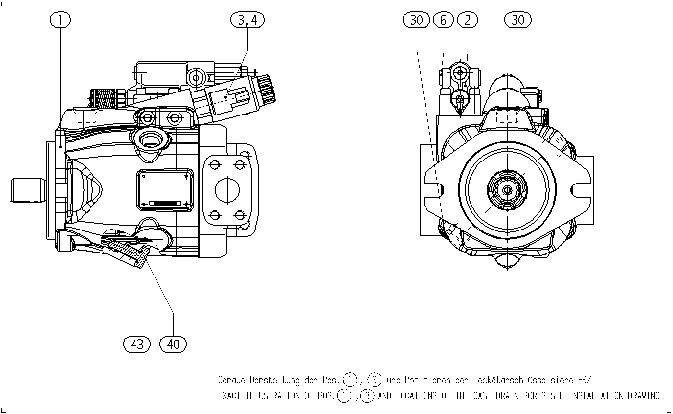 A A10V O 45EP2DS/53L-VSC12N00P -S2933 — Rysunek