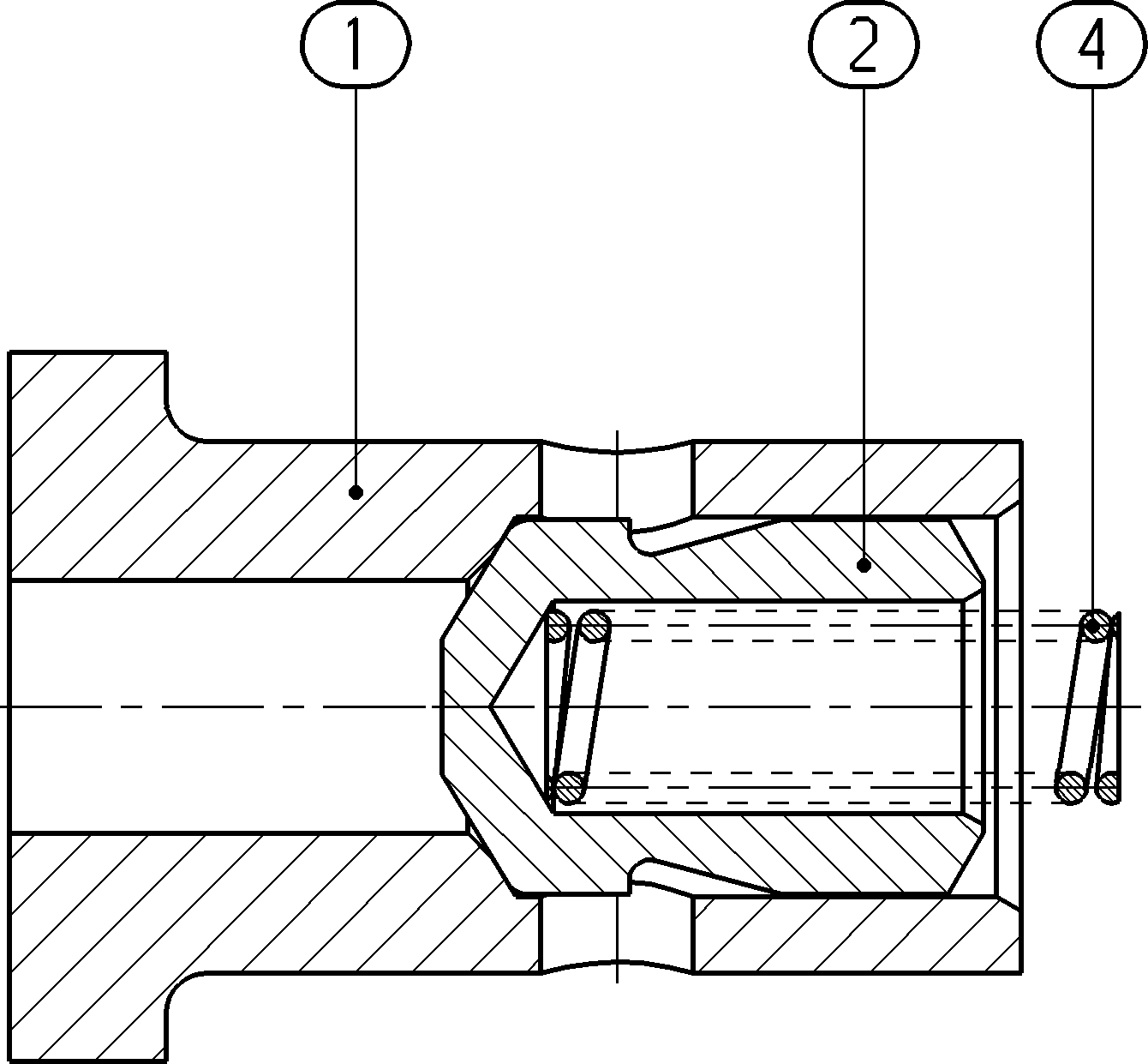 HYDRAULICZNY ZAWÓR ZWROTNY — Rysunek