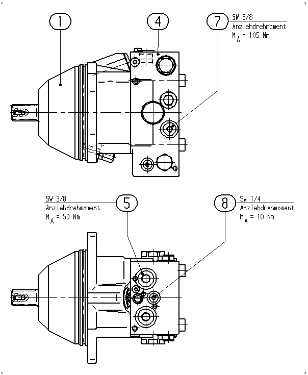 A A10VEC 80 HZ /52WXX-VRF811C04 — Rysunek