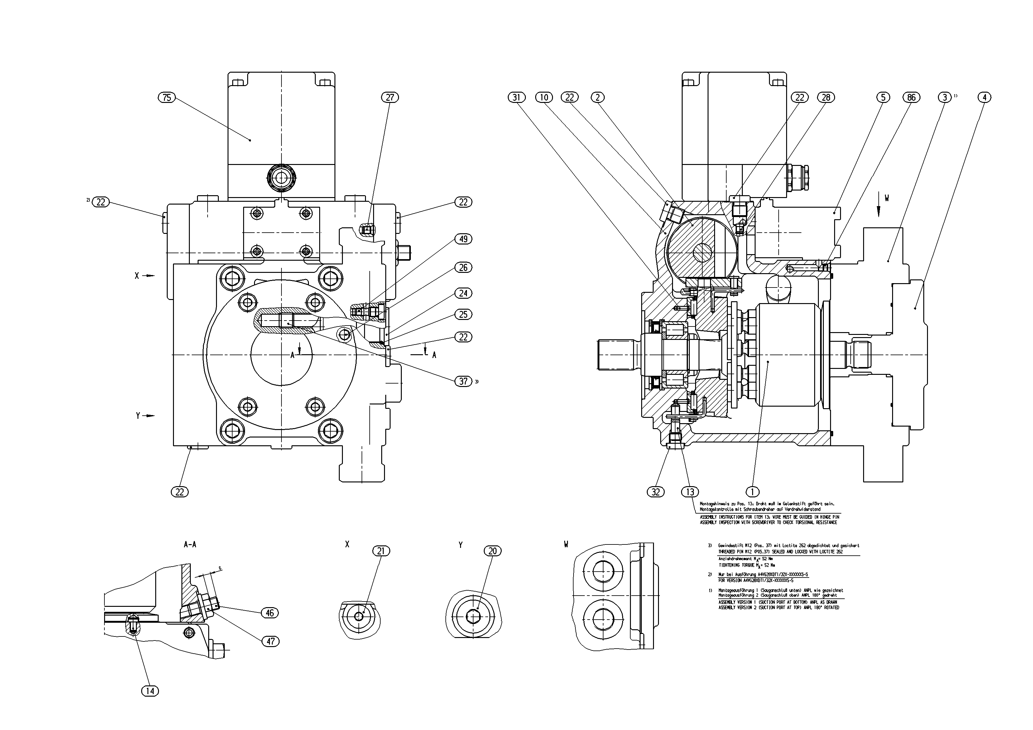 A4VG28EP2DM1/32R-NSC10F00XDH-S — Rysunek