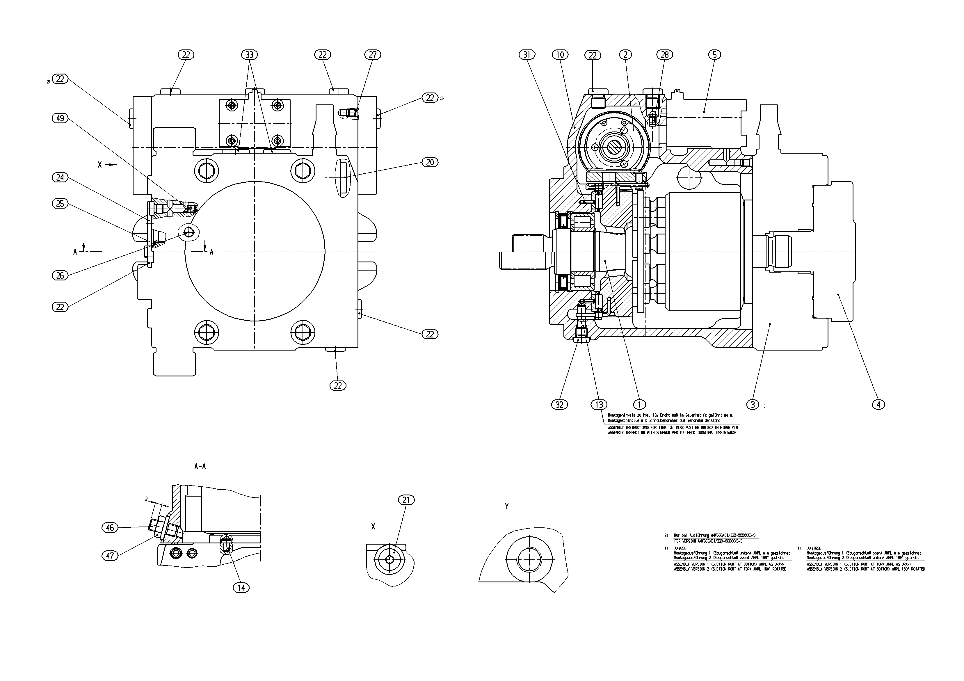 A4VG56EP2DMT1/32L-NSC10F015SP-S — Rysunek