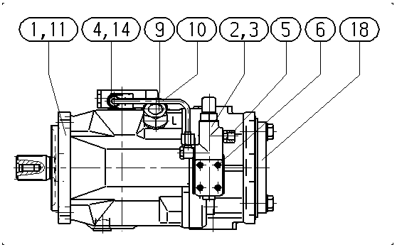 A A10V O140 DFLR/31R-VSD12K07 — Rysunek