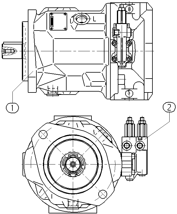 A AA10VSO 71 DFR1/31R-VKC62K01 -S2036 — Rysunek