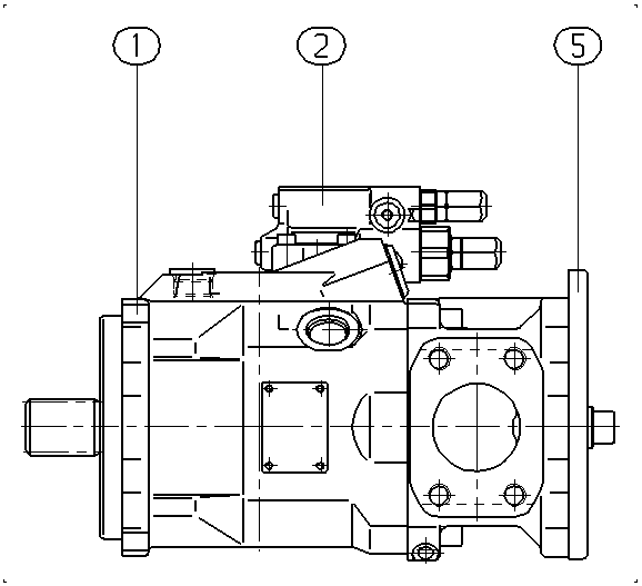 A A10V O 60 DFR /52R-PSD62K02 -SO200 — Rysunek