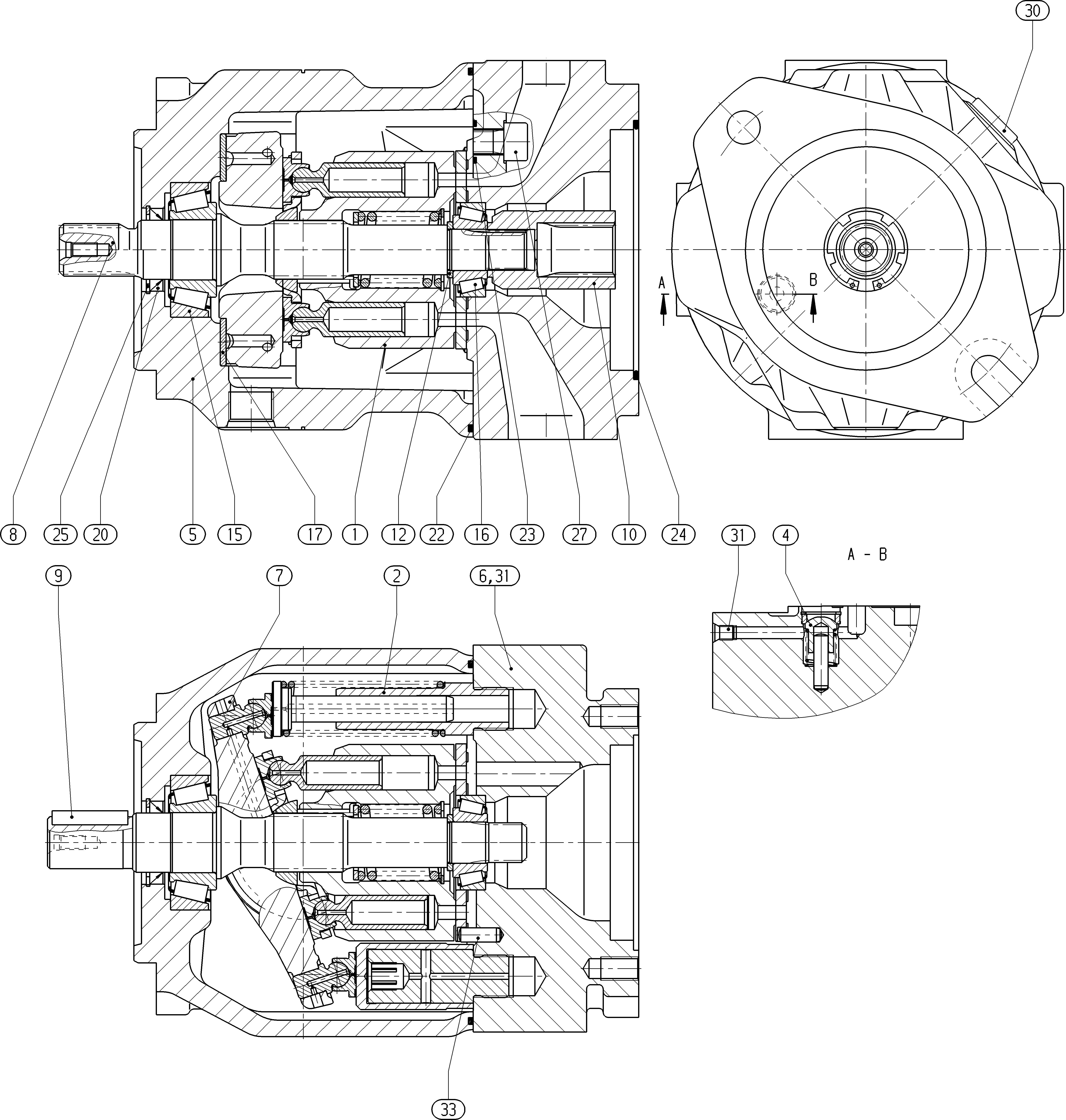 G A10V O 28 OV /31R-VSC12K68 -S1693 — Rysunek