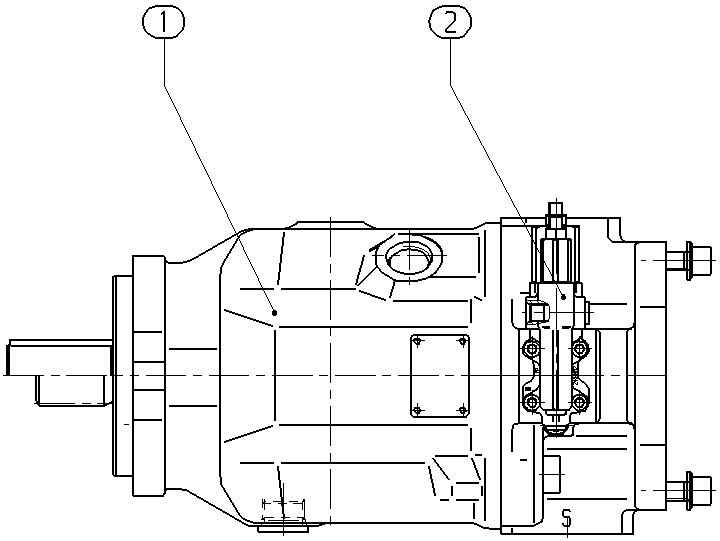 A A10V O 45 DRG /31R-VSC62K04 -SO277 — Rysunek