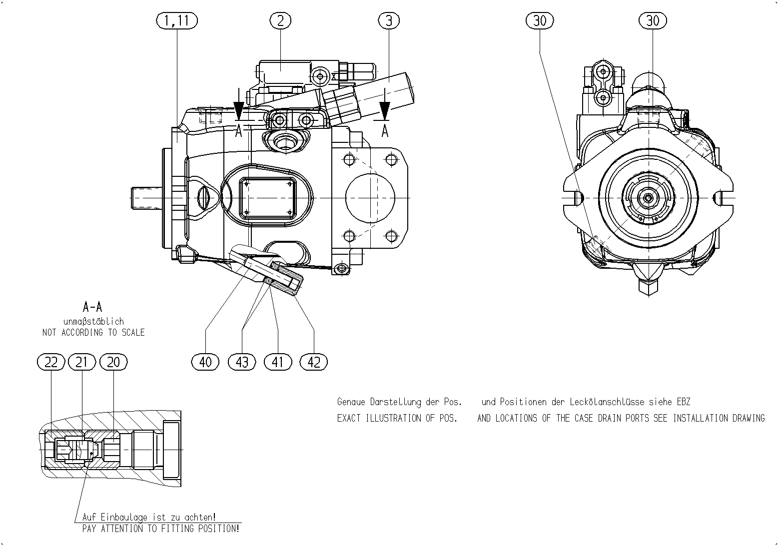 A A10V O 45LA8DS/53R-VUC12N00 -S2329 — Rysunek