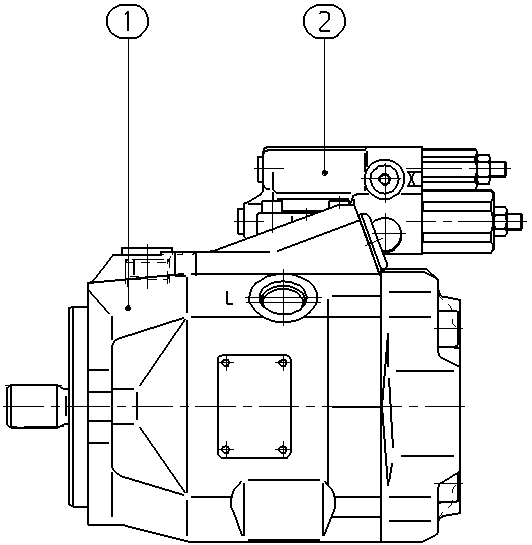 A A10V O 45 DFR1/52R-VUC11N00 -S2305 — Rysunek