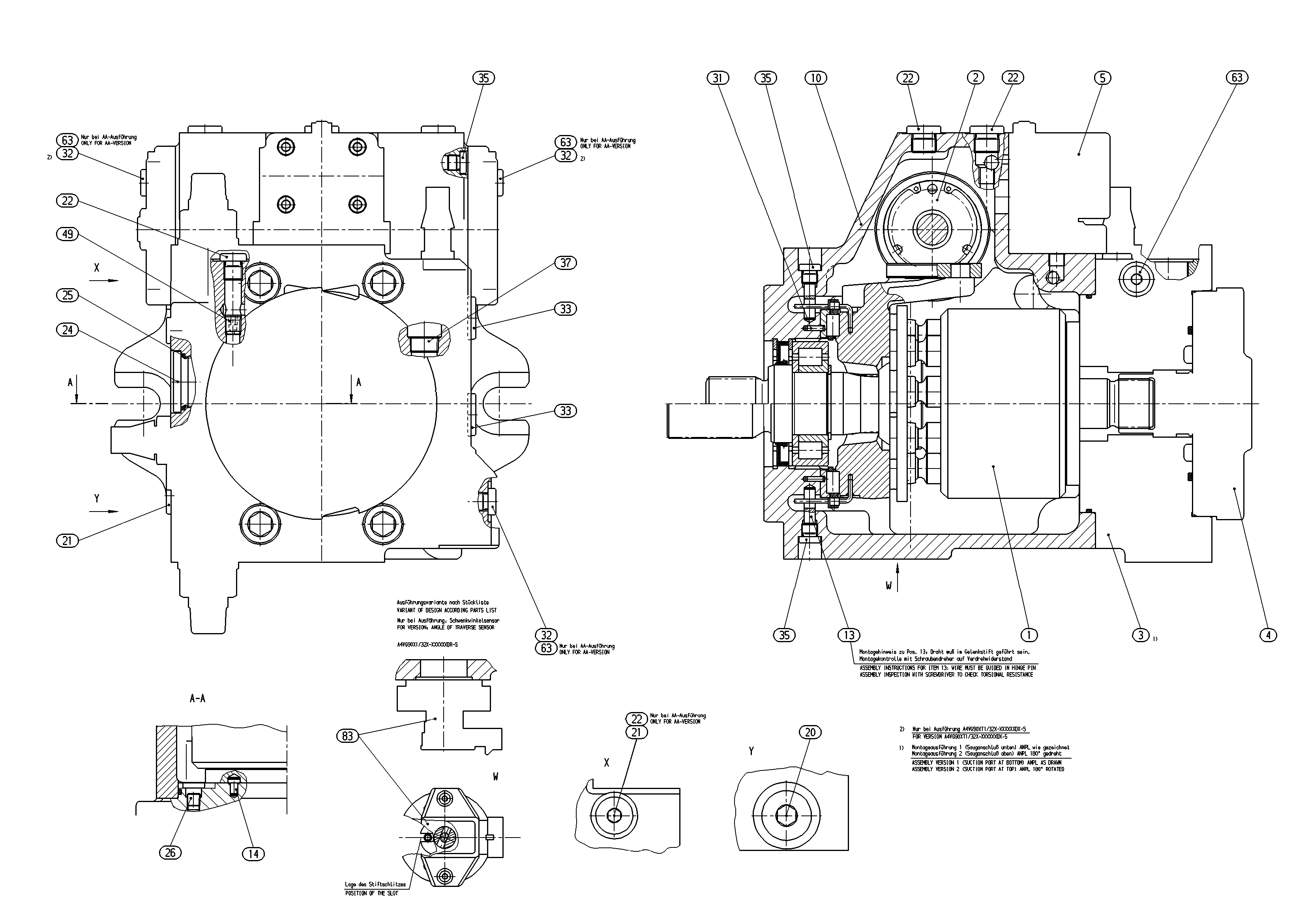 AA4VG90HDD1/32L-NXFXXF001D-S — Rysunek