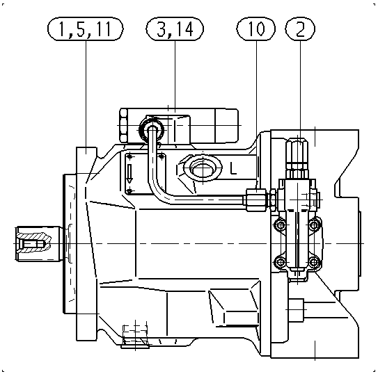 A A10V O 71 DFLR/31R-VSC12N00 -SO558 — Rysunek