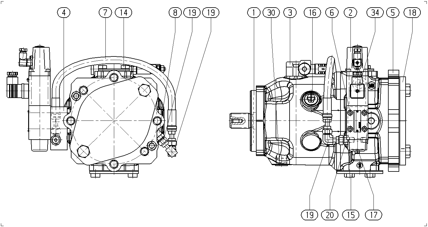 A A10VSO140 FE1 /32R-VSD32U07 -S2881 — Rysunek