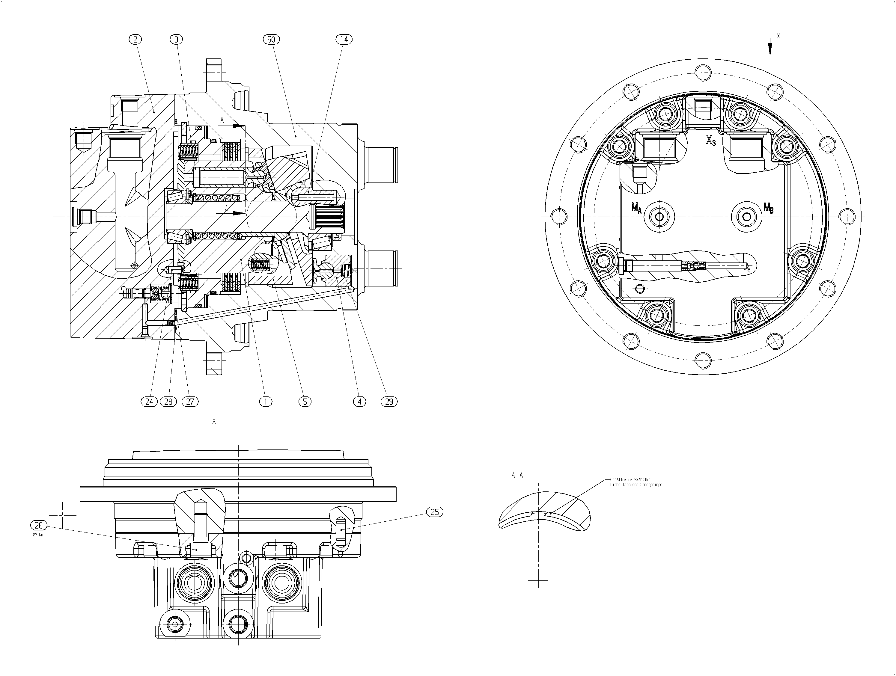A10VT45HZ/10W225-NN16B020 OHNE — Rysunek