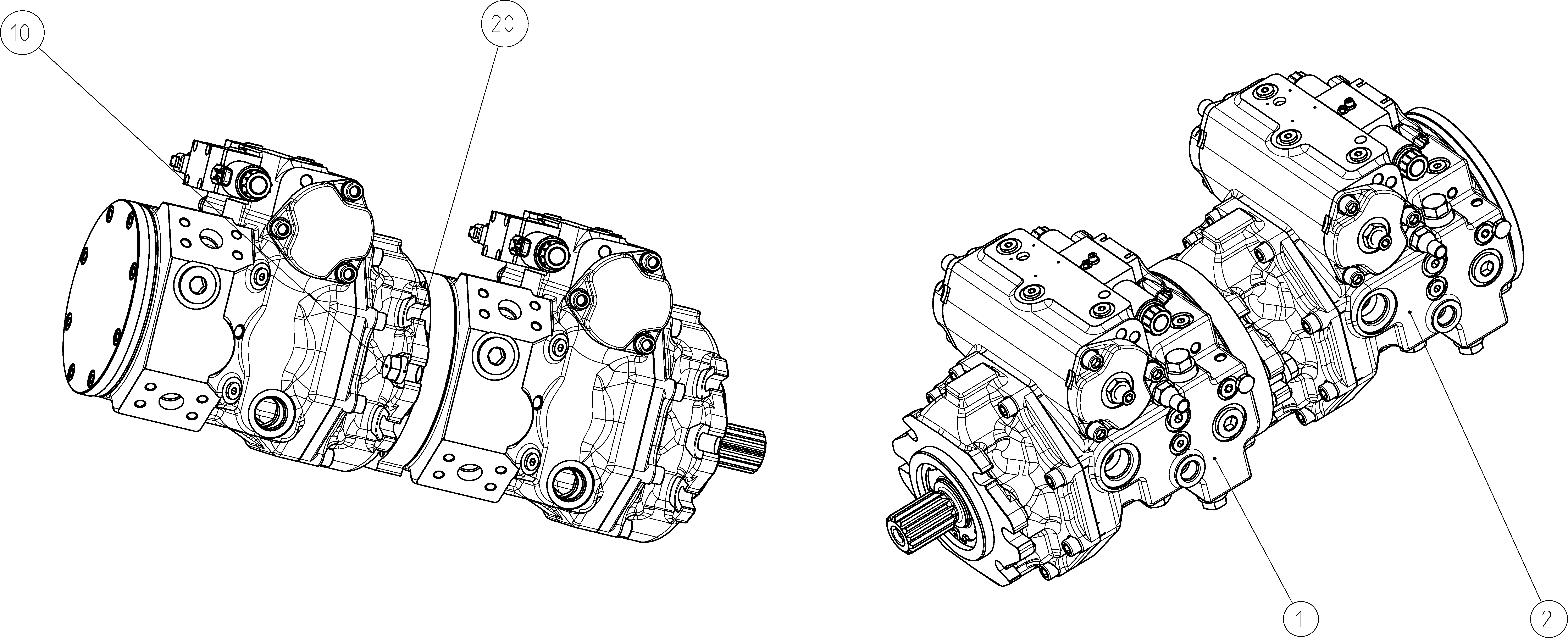A4VG110EP1/40AL+A4VG110EP1/40AL — Rysunek