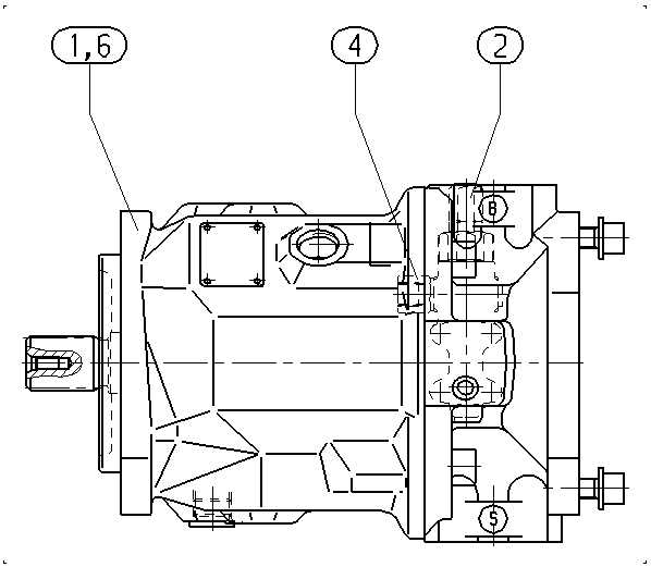 A A10V O 71 DFR1/31L-PSC62K68 -S1563 — Rysunek
