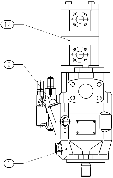 A A10V O 45 DFR /52R-PSC12G77 — Rysunek