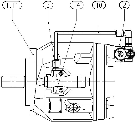 A A10V O 71 DFLR/31R-VSC41N00 -S2950 — Rysunek