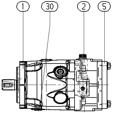 A A10V O140ED 73/32L-VSD12K17P -SO200 — Rysunek