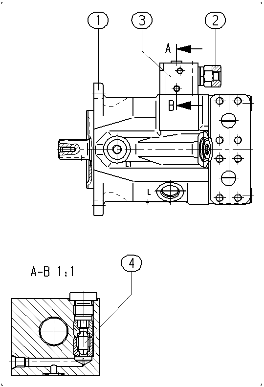 A A10V M 45 HZ6 /52W2-VRC10N000 — Rysunek