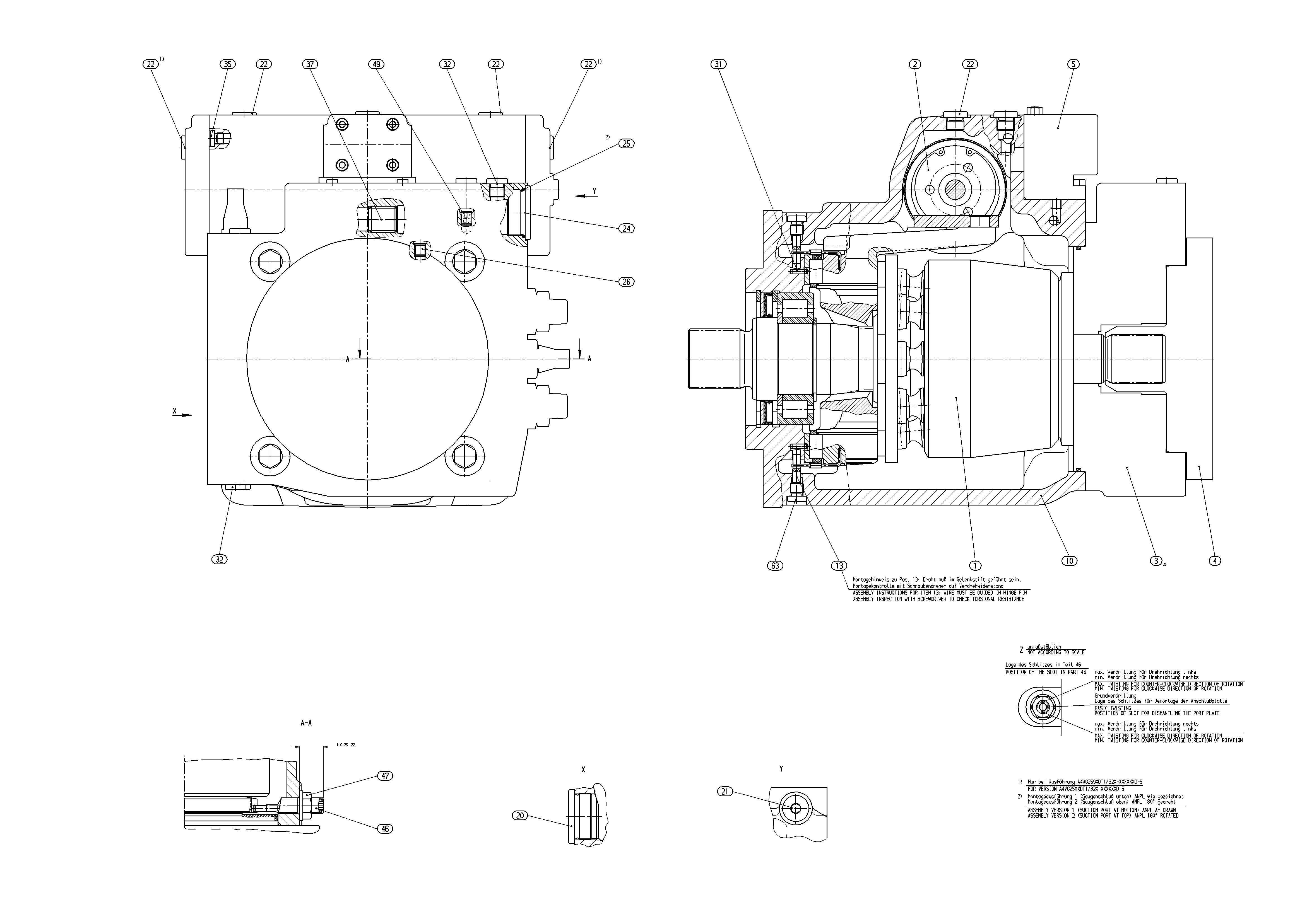 A4VG250DWDMT1/32L-NTD10F011D-S — Rysunek