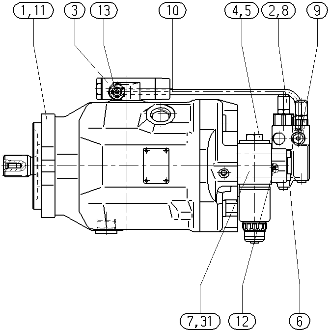 AH A10V O100 DFLR/31L-PSC11N00 -S1959 — Rysunek