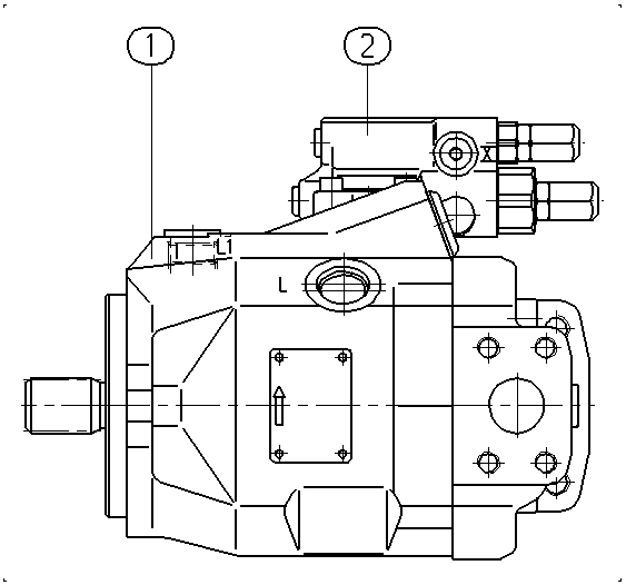 A A10V O 45 DFR1/52L-PSC12N00 -SO937 — Rysunek