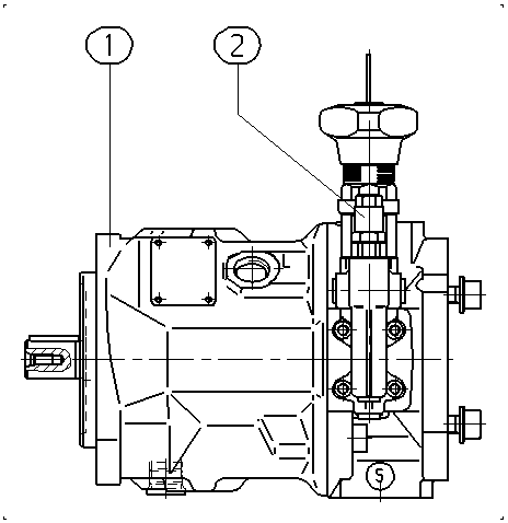 A AA10VSO 28 DR /31R-PKC62K40 -SO155 — Rysunek